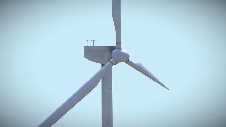Wind Turbine 3D, PBR 3D Model