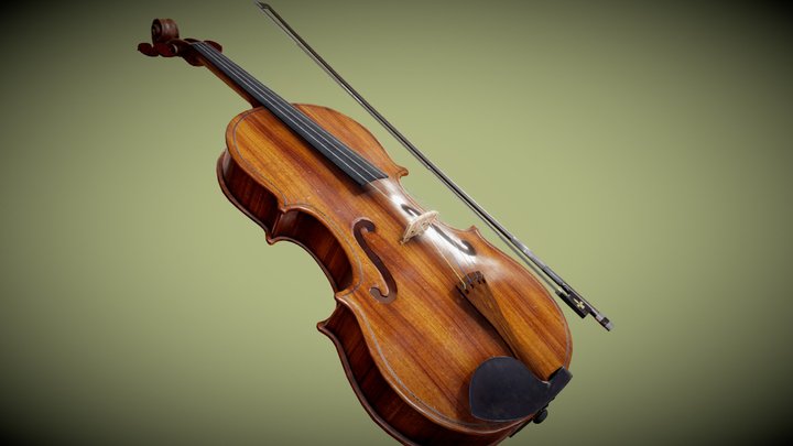 Antique Violin 3D Model