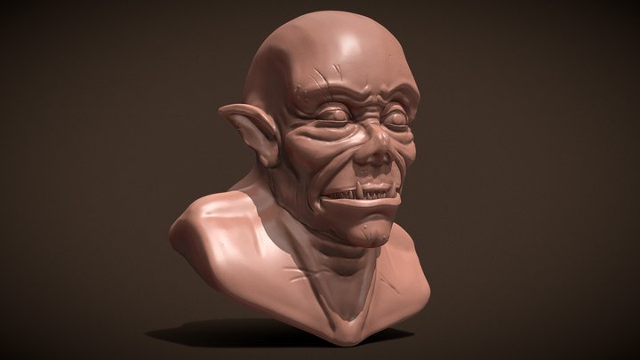 Orc Head - Blender (Sculpting Practice #18) 3D Model