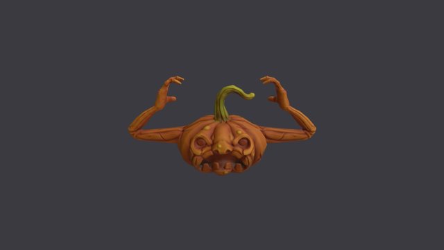 Pumpkin Head 3D Model