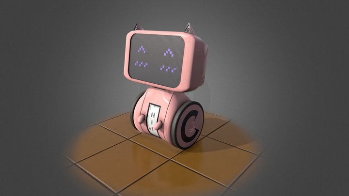 Cute Home Robot 3D Model