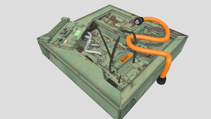 Rusted Electronics Parts Found At An Old Bunker 3D Model