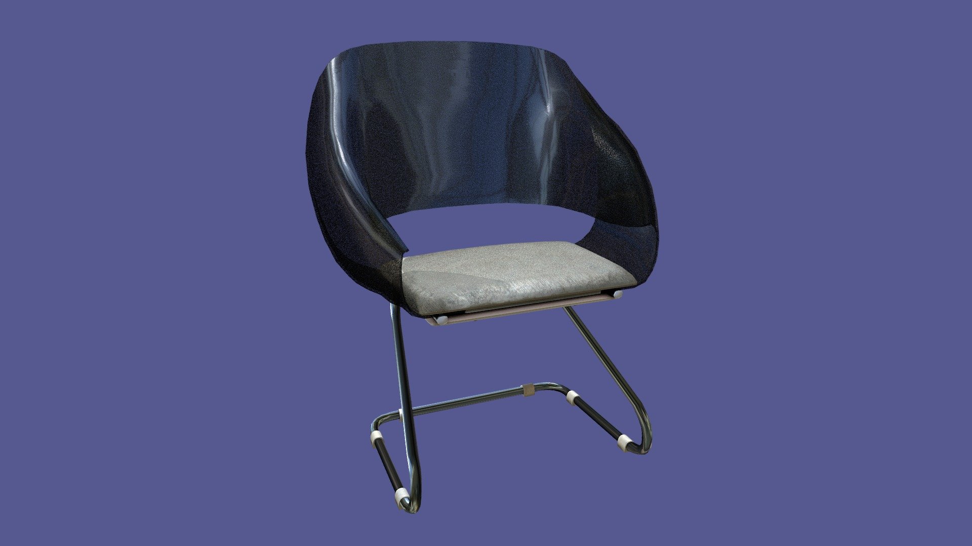 Low poly 70's retro vintage Chair
