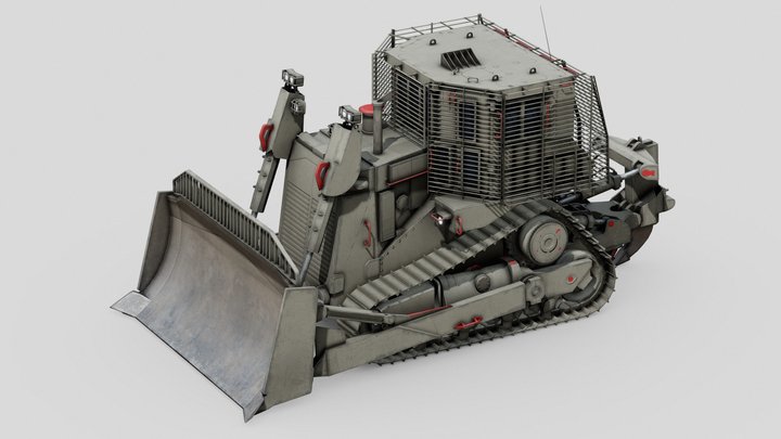 D9 Armoured Bulldozer 3D Model