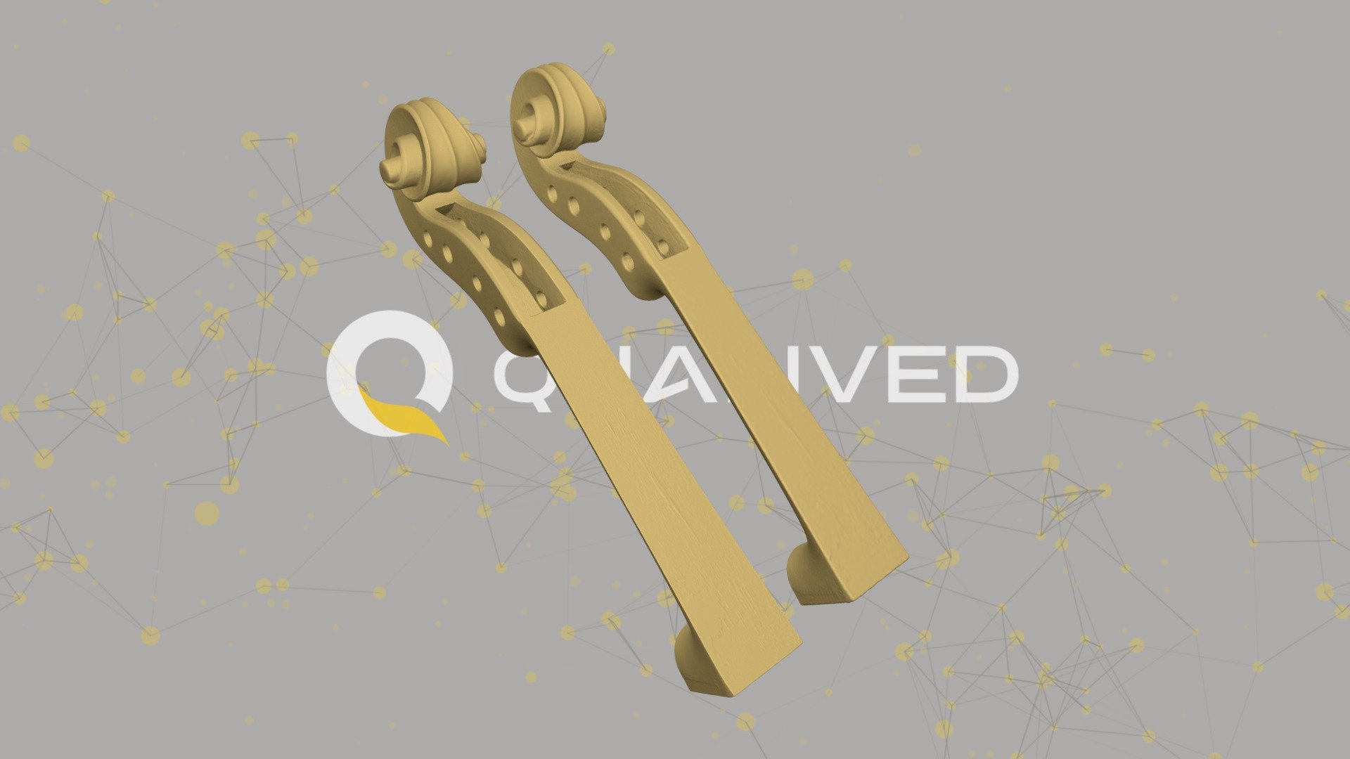 Головка скрипки / a part of violin - 3D model by Qualived.ru (@Qualived ...