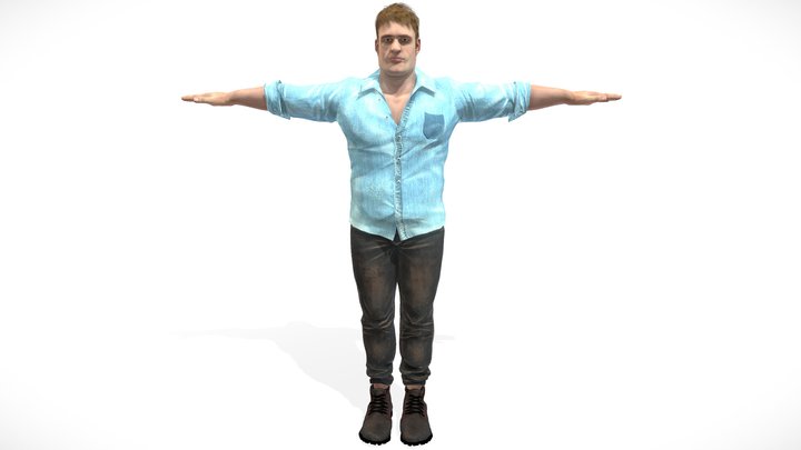 The Big Man ( Rigged & Blendshapes ) 3D Model