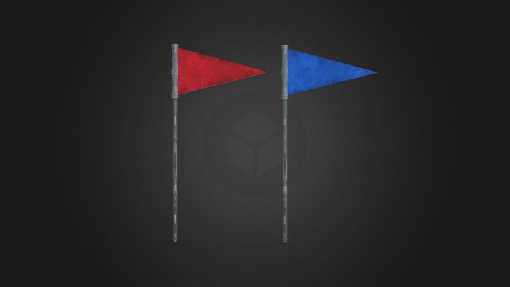 Free lowpoly flags – Modello 3D gratuito STL