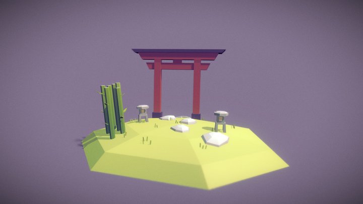 Torii Gate 3D Model