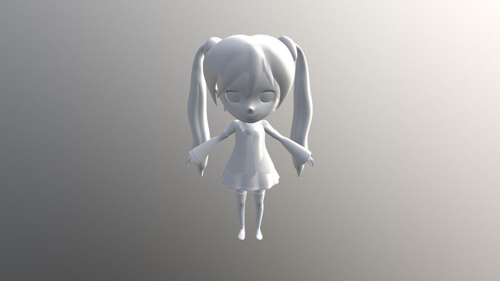 Hatsune miku chibi 3D Model