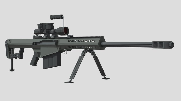 Low-poly M82A1 3D Model