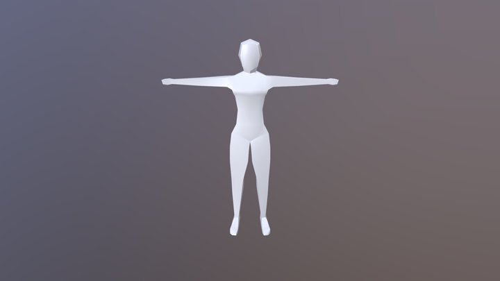 Low Poly Human Model 3D Model