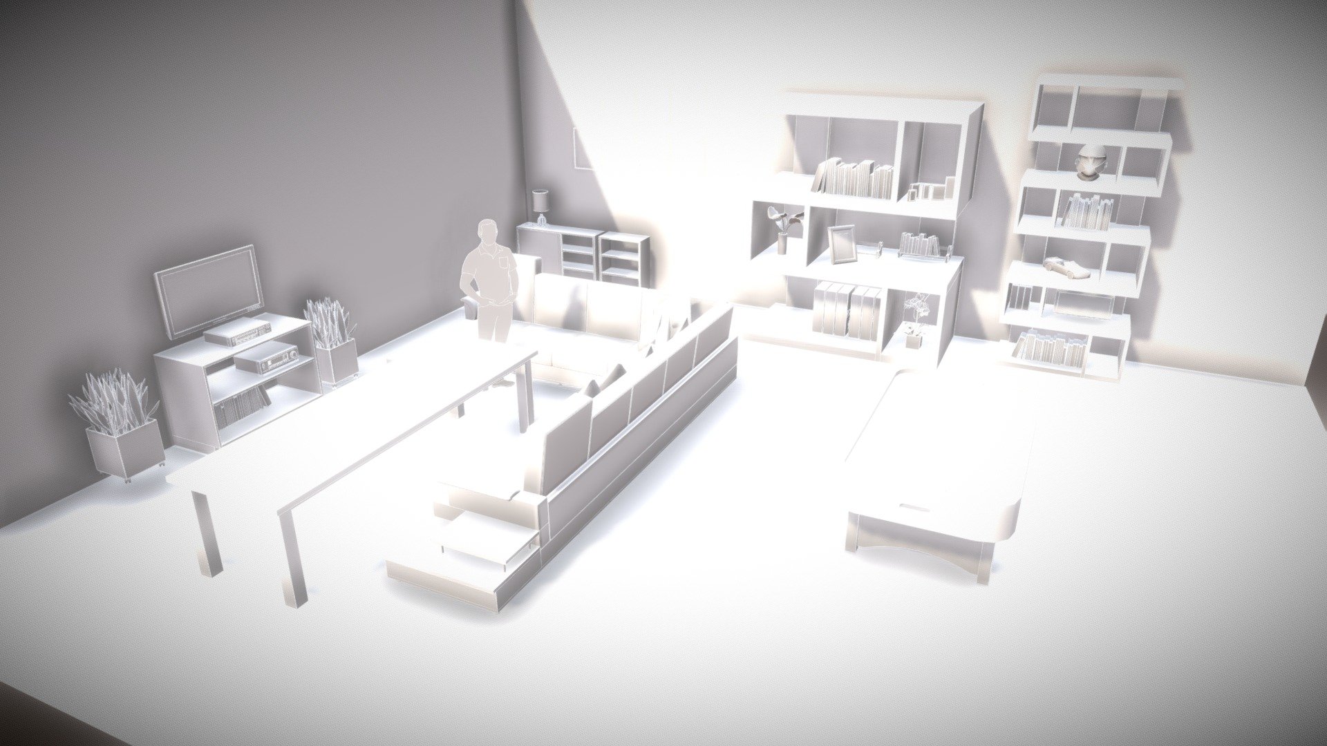 bookcase - 3D model by LIUYENTING [7b8514f] - Sketchfab