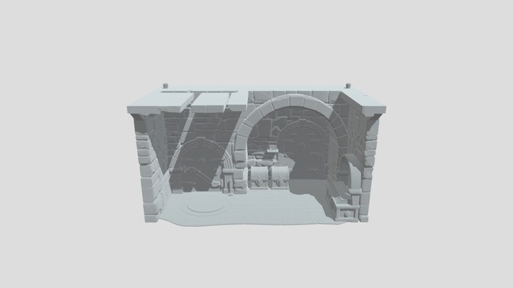modular d&d dwarf dungeon 3D Model
