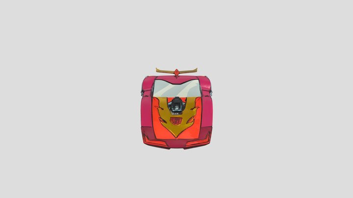 Transformers Autobot - HotRod Vehicle Form 3D Model