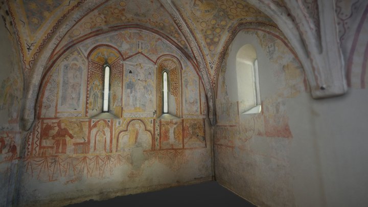 Beispiel Kapelle Wandmalereien 3D Model