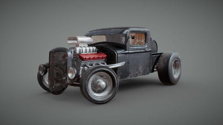 Hot Rod Pickup 3D Model