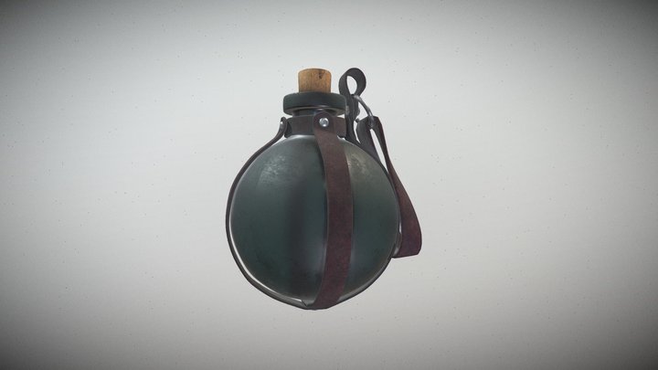 Glass Bottle 3D Model