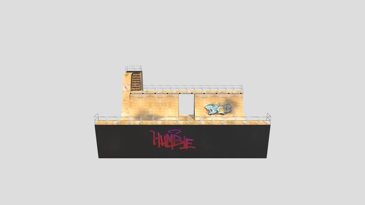 Textured Ramp 3D Model