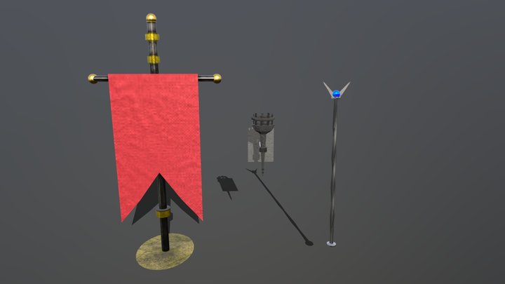Set of Fantasy Props 3D Model