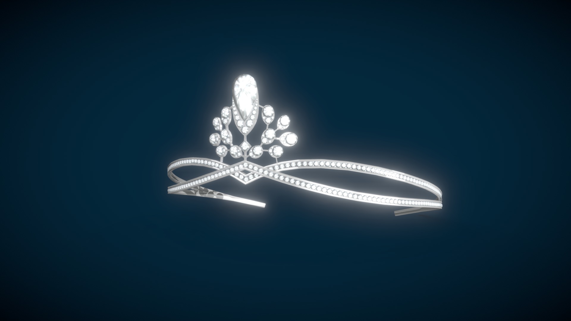 3D model Diademe Josephine CHAUMET - This is a 3D model of the Diademe Josephine CHAUMET. The 3D model is about a light fixture on a ceiling.