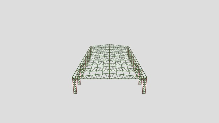 GALPÃO PISTA DE LAÇO 3D Model