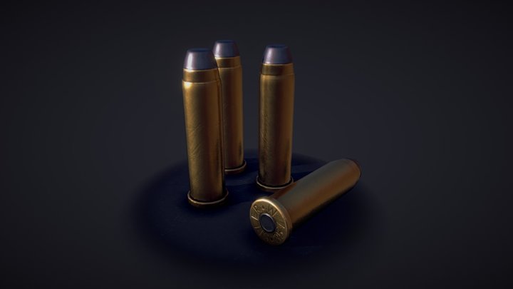 357 magnum bullets 3D Model