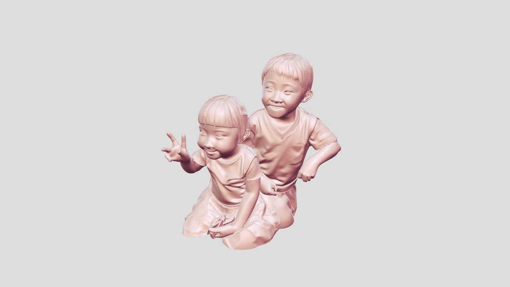 Two children posing outdoors