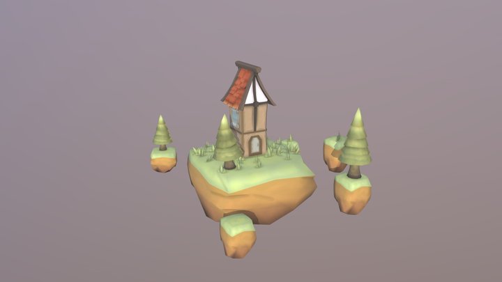 Floating island 3D Model