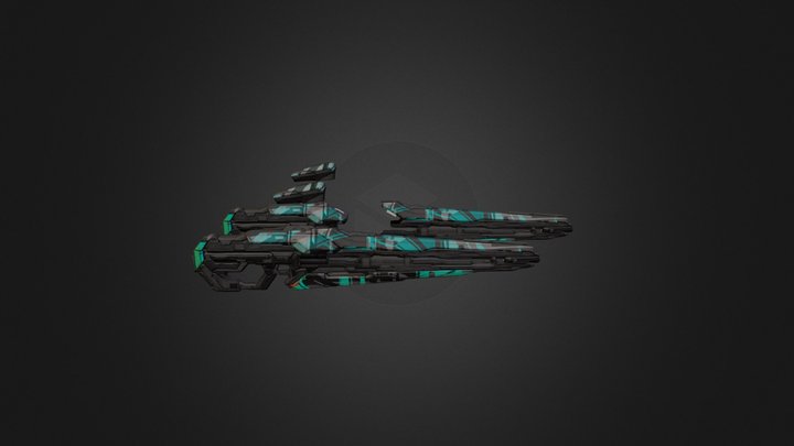 Halo Gun 3D Print Assembly 3D Model