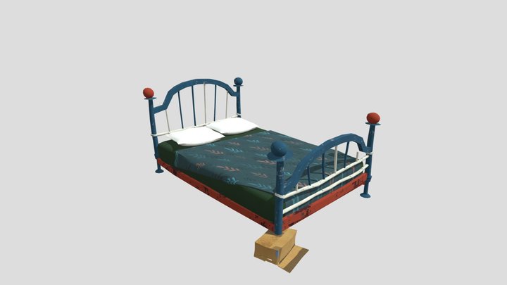 Hello Neighbor 2 Alpha 2 - Showcase Bed (Green) 3D Model