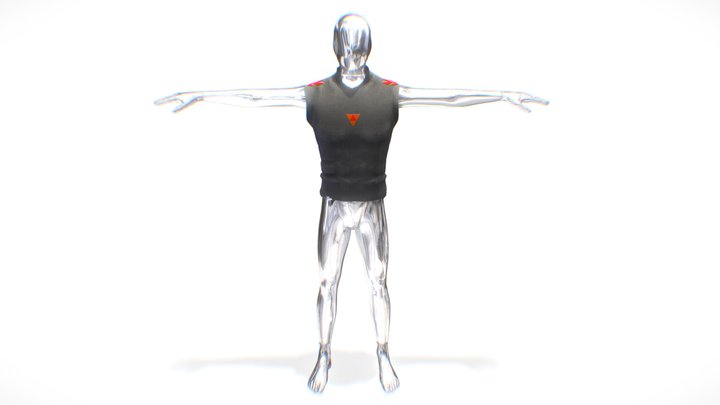 Manequin Vest - Running ( Rigged ) 3D Model