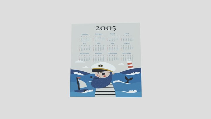 Calendar 3D Model
