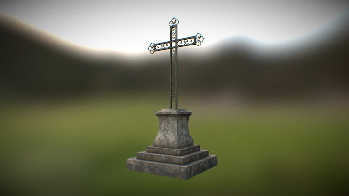 Latine cross 3D Model