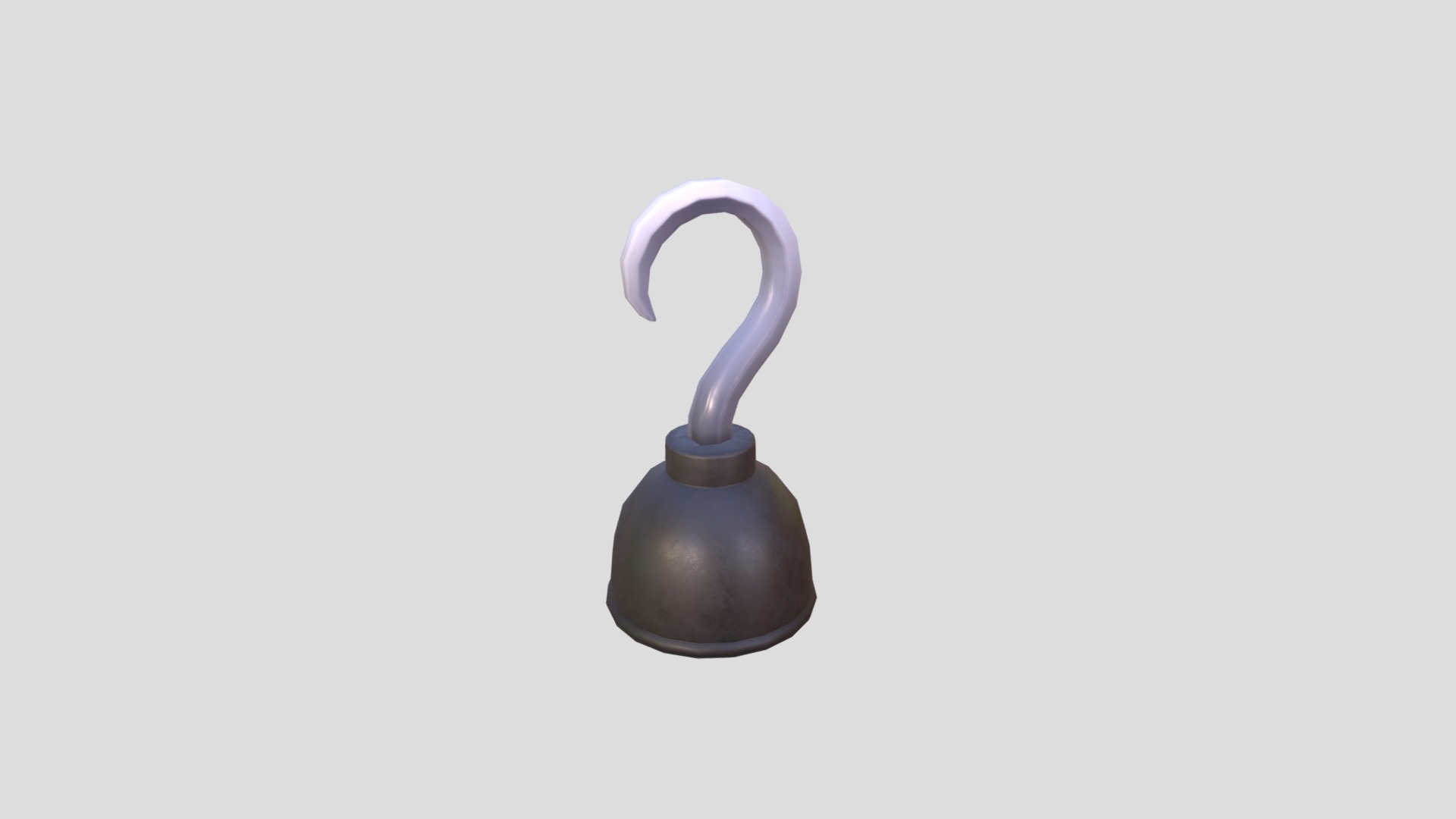 3D model Hook Hand - This is a 3D model of the Hook Hand. The 3D model is about a black and silver spoon.