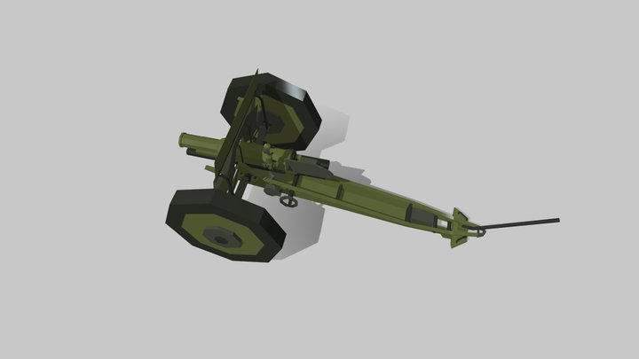 76-mm Gun 3D Model