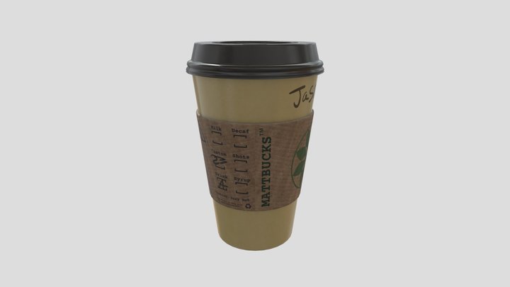 CoffeeCup Textured 3D Model