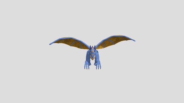 Blue Dragon 3D Model