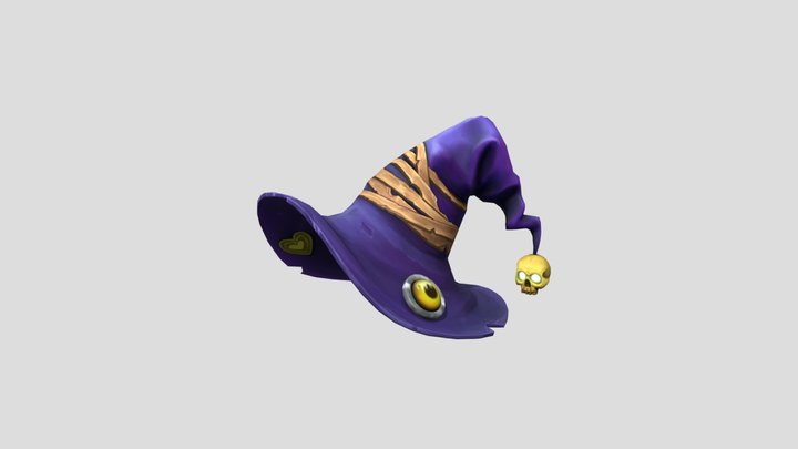 Stylised Witch Hat l Game Ready l Handpainted 3D Model