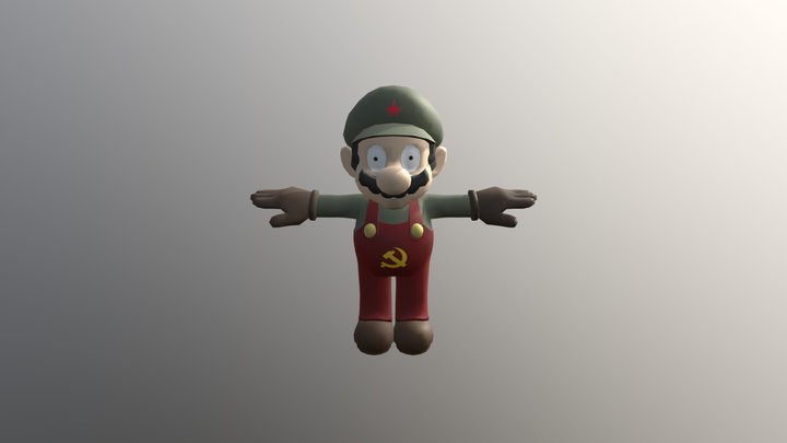 Mario but after he got thrown in the camp 3D Model
