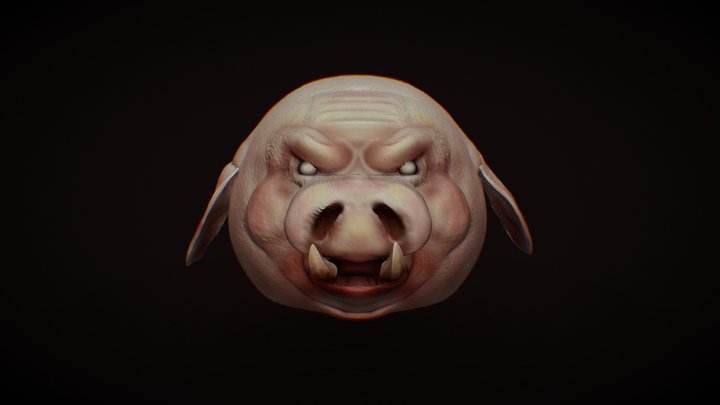 Scary pig mask - Minecraft Piglin inspired 3D Model