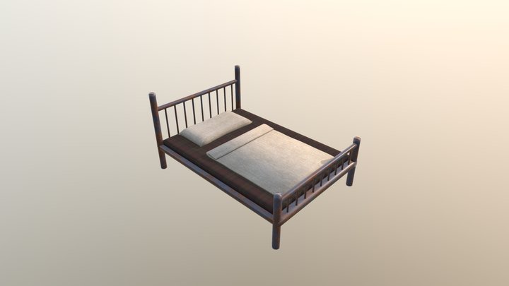 Old Bed 3D Model