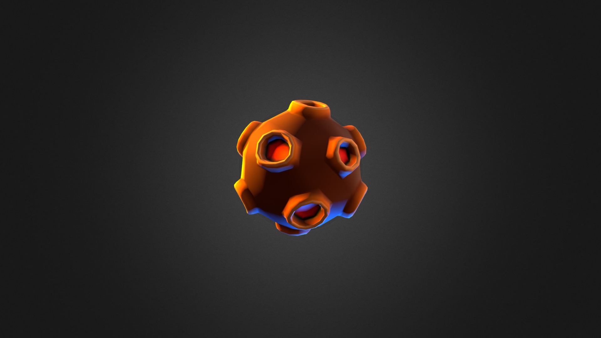 3D model Lowpoly Planet - This is a 3D model of the Lowpoly Planet. The 3D model is about a toy on a surface.