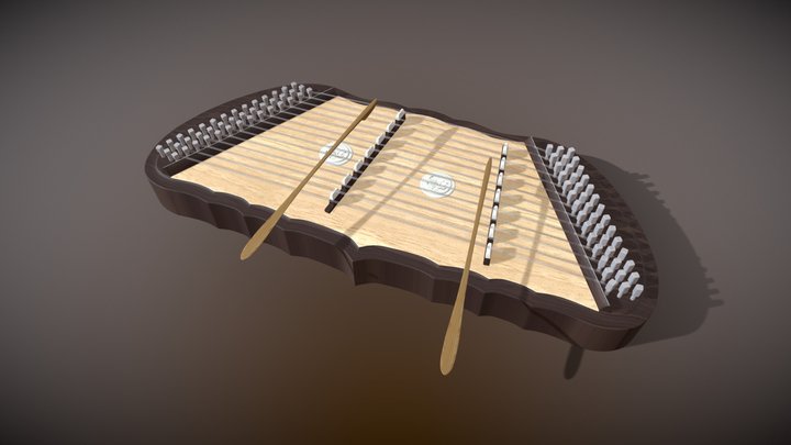 Yangqin / Yeungkam (揚琴/蝴蝶琴, butterfly dulcimer) 3D Model