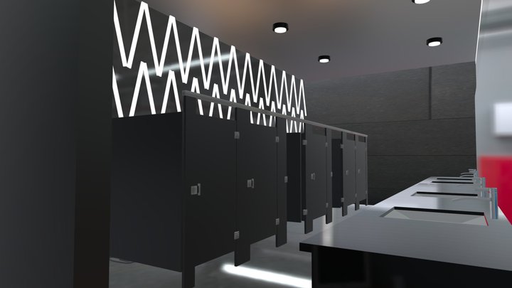 Baño bathroom Interior Scene - FVART3D 3D Model