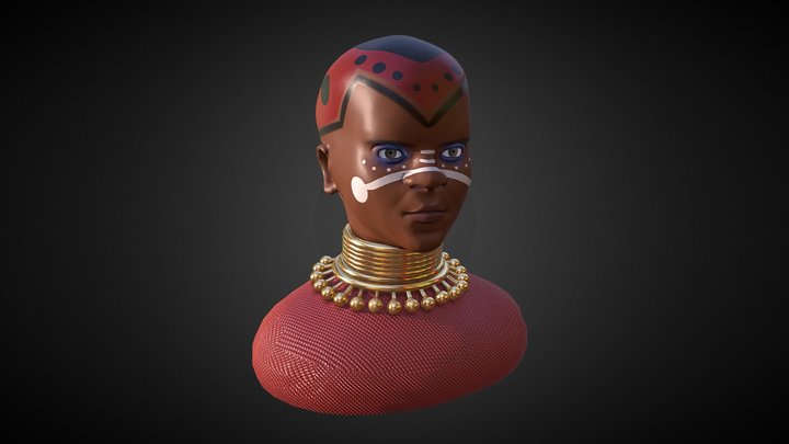 African Girl - 3D Sculpt 3D Model