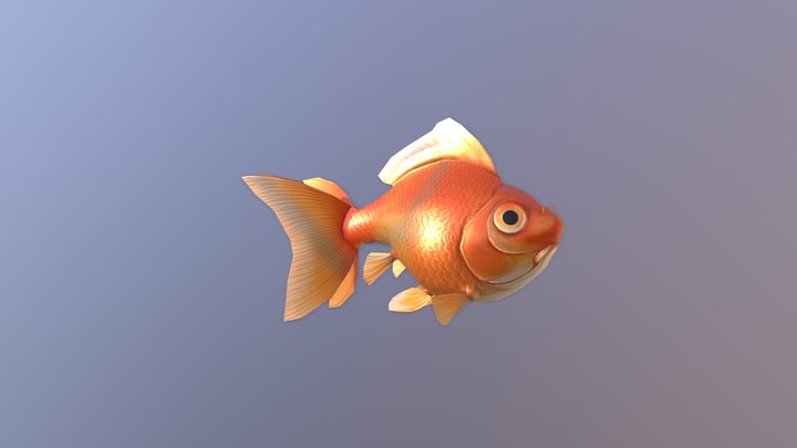 Fantail Goldfish 3D Model