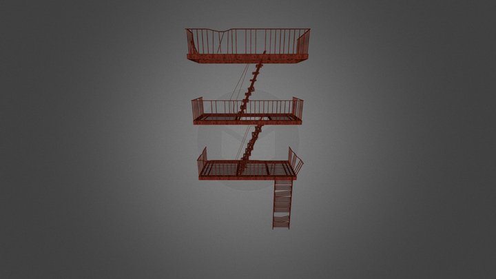Fire Escape 3D Model