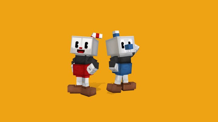 Cuphead & Mugman [Hytale Fanmodel] 3D Model