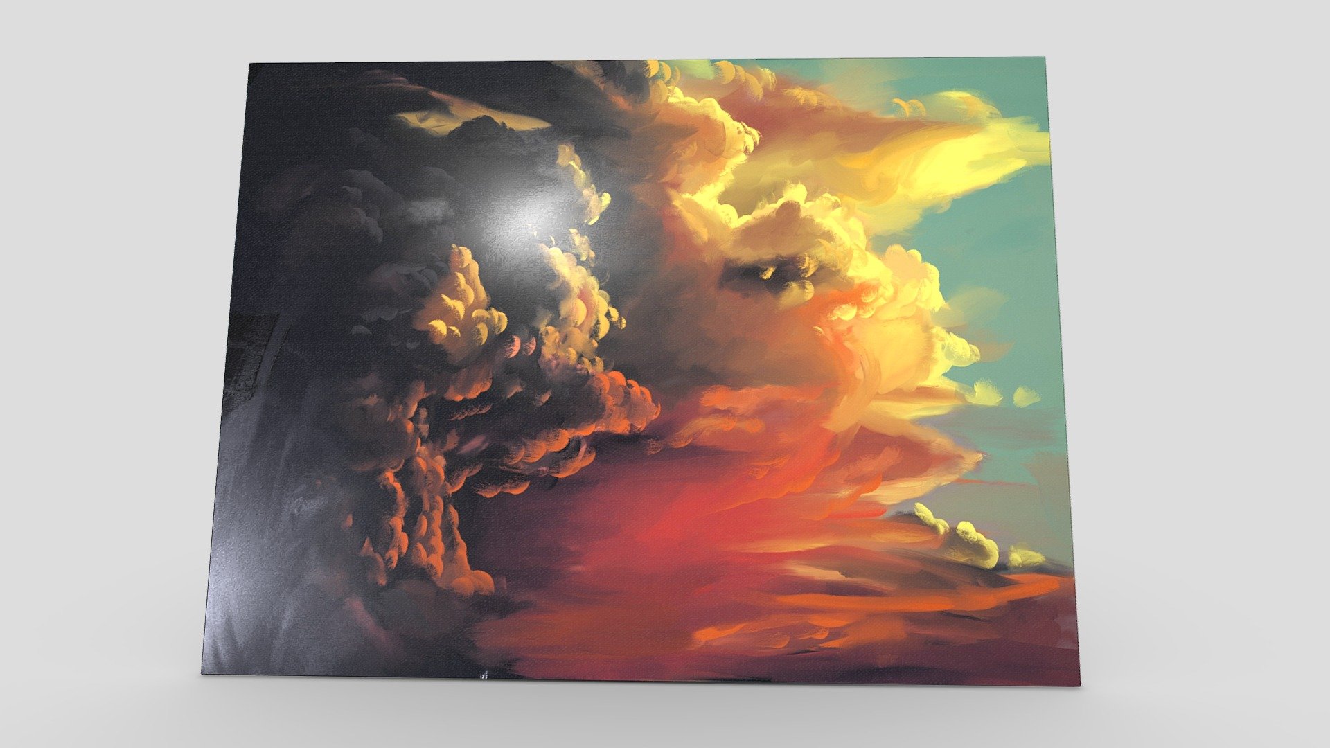 Stormy Skies Oil Painting — Sketchfab embed 3D viewer