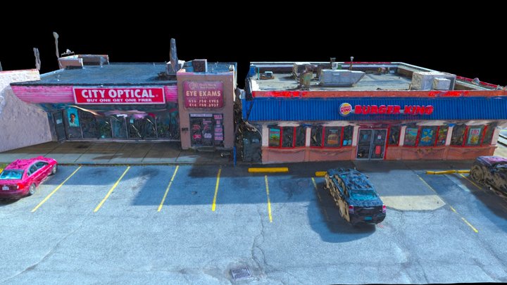 Burger King/City Optical (Drone Photogrammetry) 3D Model